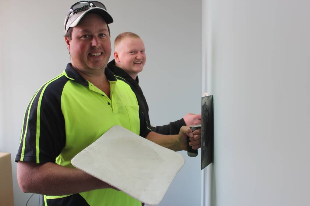 Experienced plasterer Mitch Shepherd has started his own business, Mitch Shepherd Plastering, with Toby Downing. 
