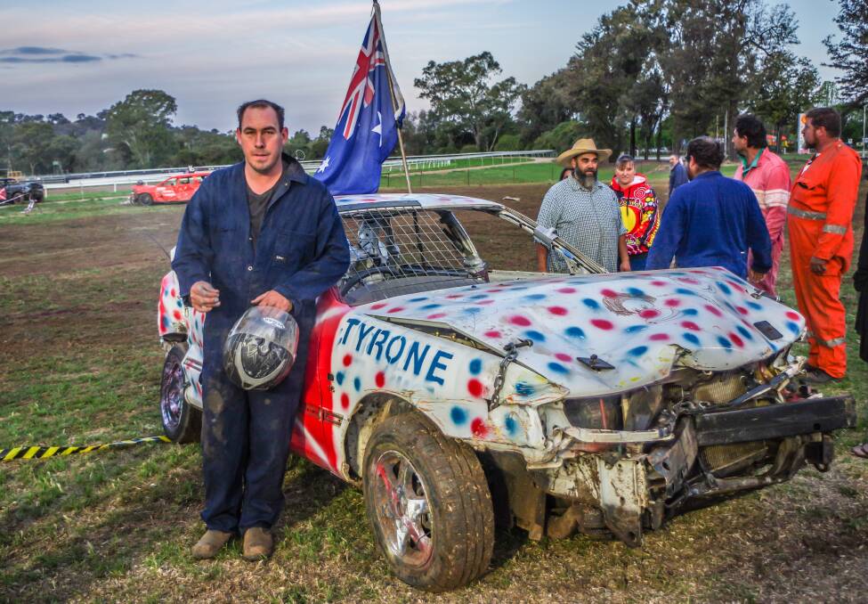 Champion: Tallis Stevenson was the victor in the 2018 Demolition Derby but there will be plenty of entrants ready top claim glory in 2019. Photo: Robin Dale.