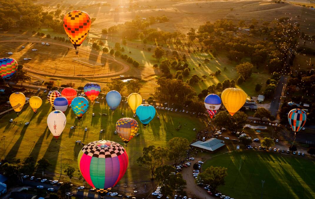Eye Opener: There is no more beautiful view than from the basket of a hot air balloon. Photo: File.