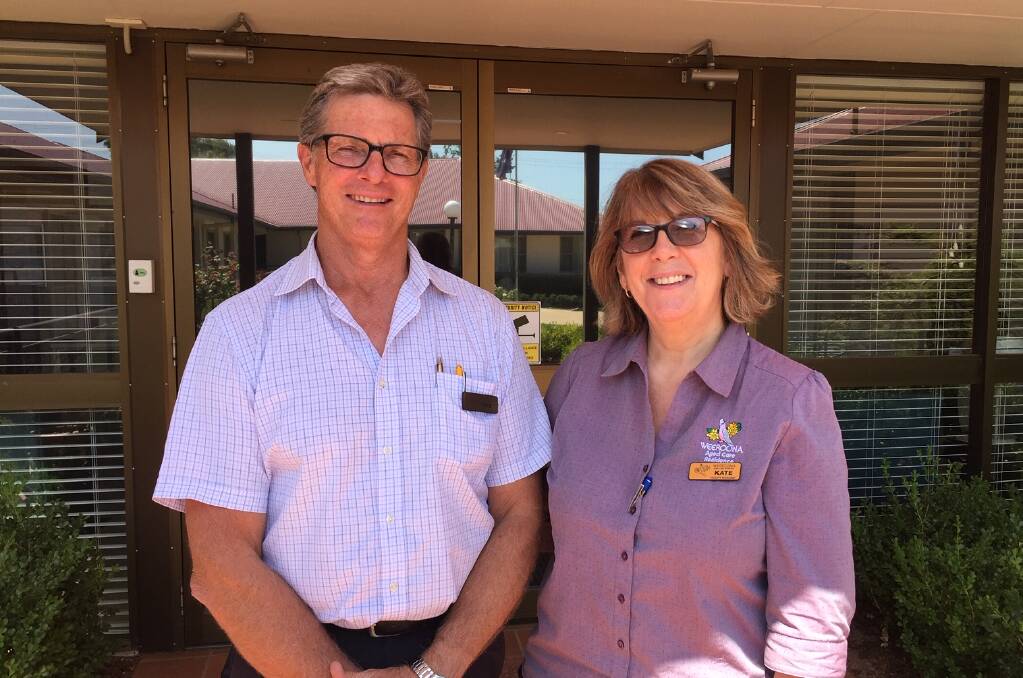 HELPING HANDS: Rob and Kate Chew are the mangers of Weerona Aged Care Residence in Cowra and lead an incredibly talented and knowledgeable team that can assist with all your aged care needs. Photo: Supplied.