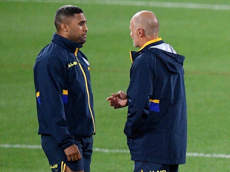 Parramatta have terminated the contract of Michael Jennings (l) to free up space in the salary cap.