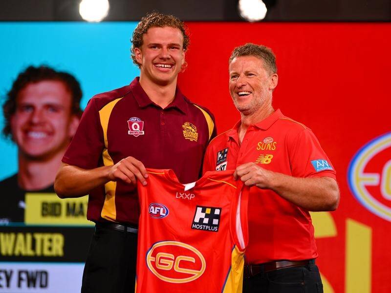 Jed Walter will join the Damien Hardwick-coached Gold Coast as No.3 pick in the AFL draft. (Morgan Hancock/AAP PHOTOS)