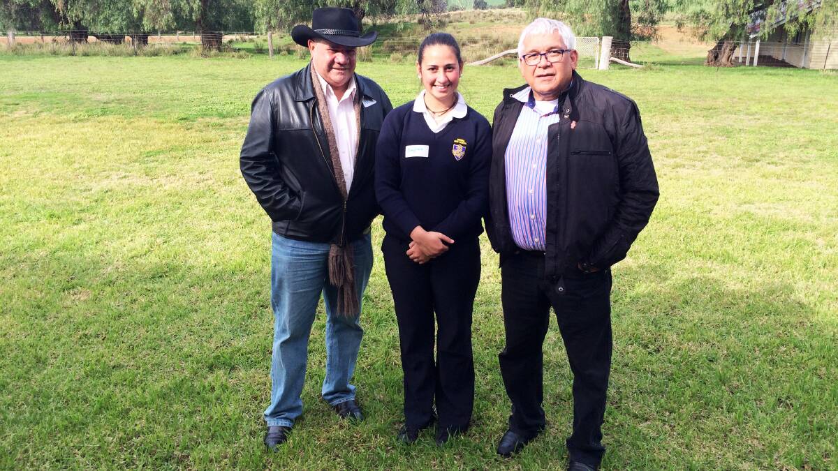Professor Mick Dodson, Cowra High School's who did the Acknowledgement of Country at the forum and Aboriginal and Social Justice Commissioner Mick Gooda.