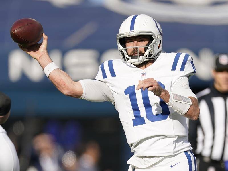Gardner Minshew's late TD pass to Michael Pittman gave the Colts a narrow NFL win over the Titans. (AP PHOTO)