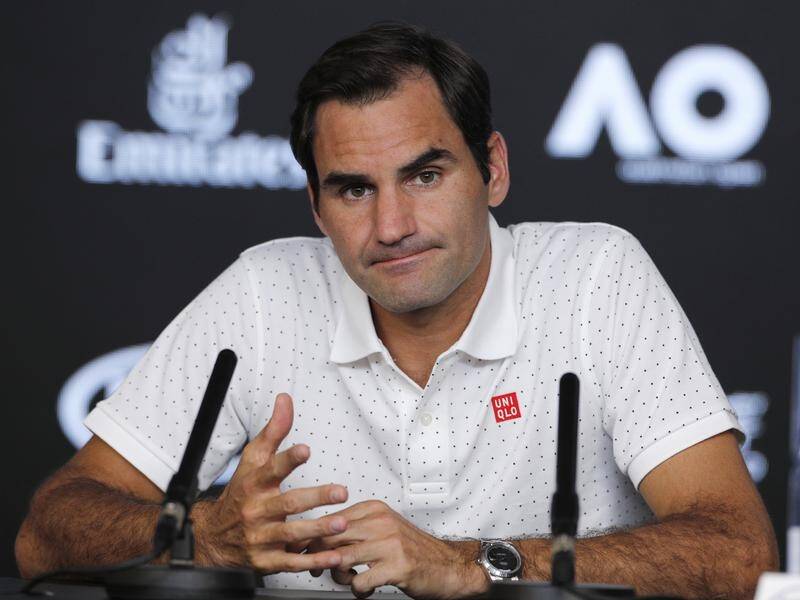 Roger Federer speaks to media at Melbourne Park about the Australian Open's new air quality policy.