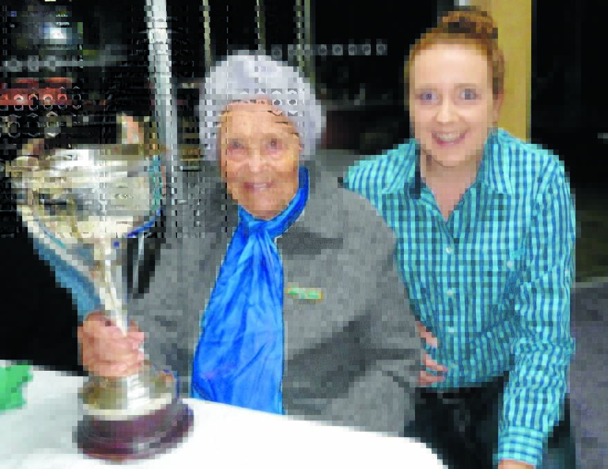 Life Member Eunice Bishop with Cowra Cup Winner Laura Cummings.