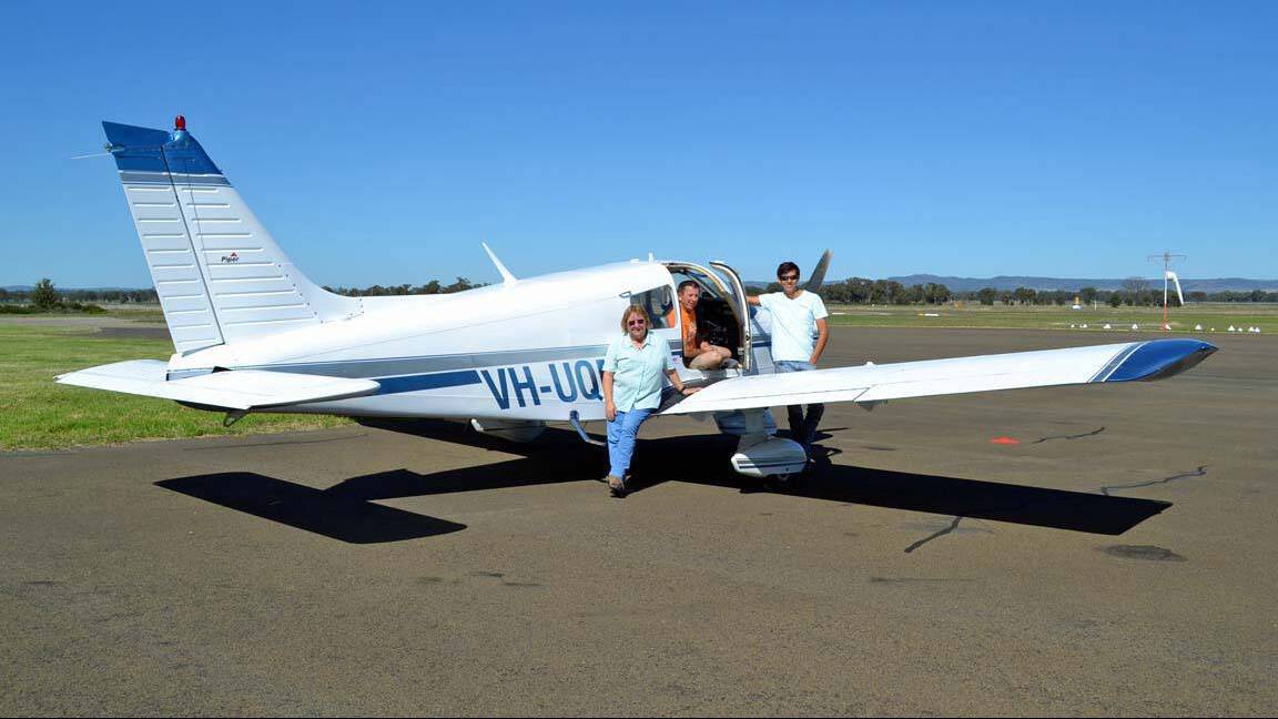Lyn Gray, flying instructor at Fly Oz, Cowra Aero Club member Wayne Heilman and previous Fly Oz student, Nick Bolton invite you to enjoy the 'Try a Fly Day' at the Cowra Airport this weekend.