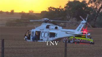 CRASH SITE: Two people were airlifted to hospital following an overnight accident north of Cowra. Photo: TNV