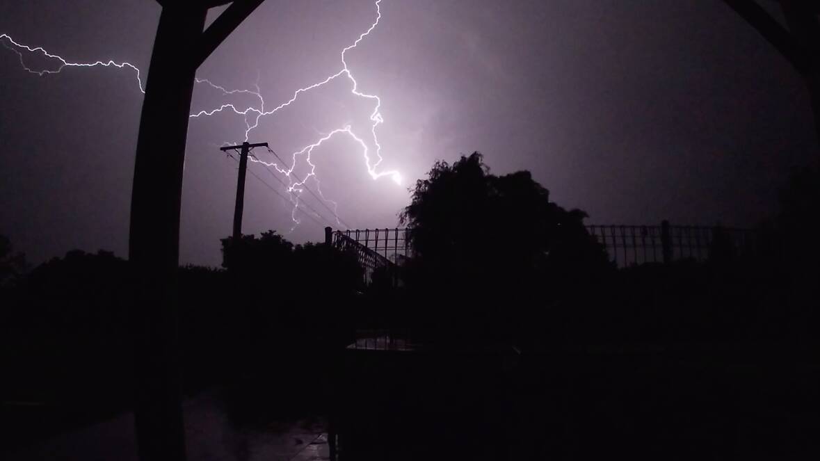 LIGHT SHOW: Lightning strike captured above the Central West on Tuesday evening. Photos: READER PHOTOS