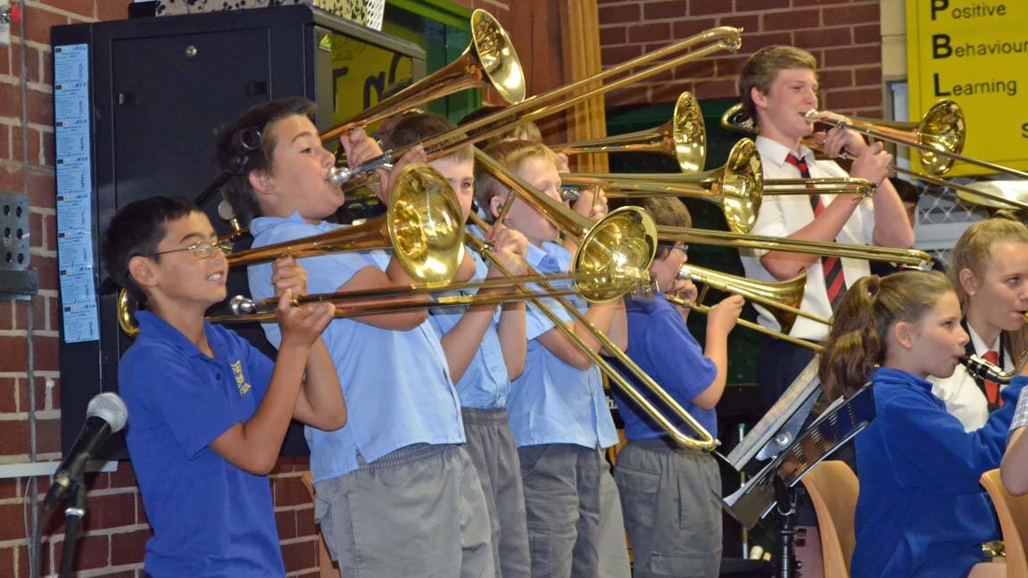 The trombone section hits all the right notes.